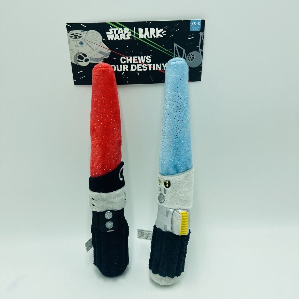 Bark Box XS-S Chews Your Destiny Light Saber Plush Dog Toys Star Wars Squeakers